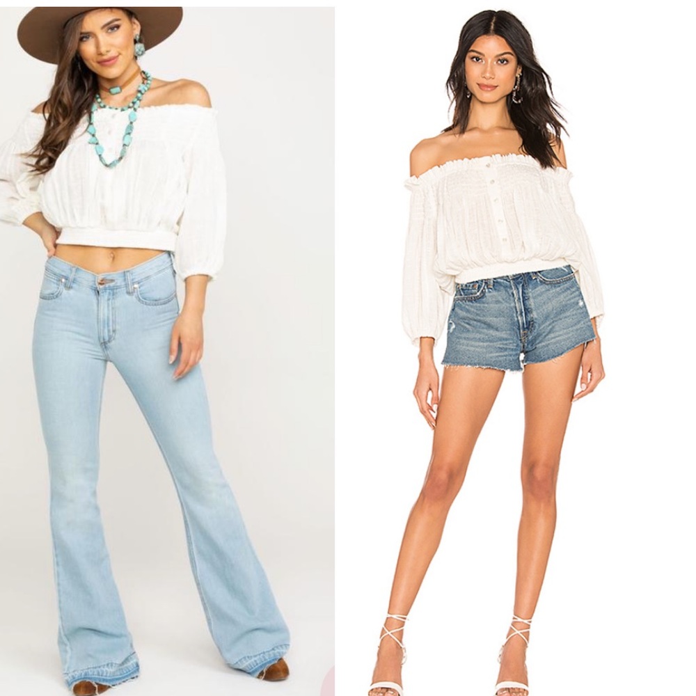 Free People Dancing till Dawn Smocked Top